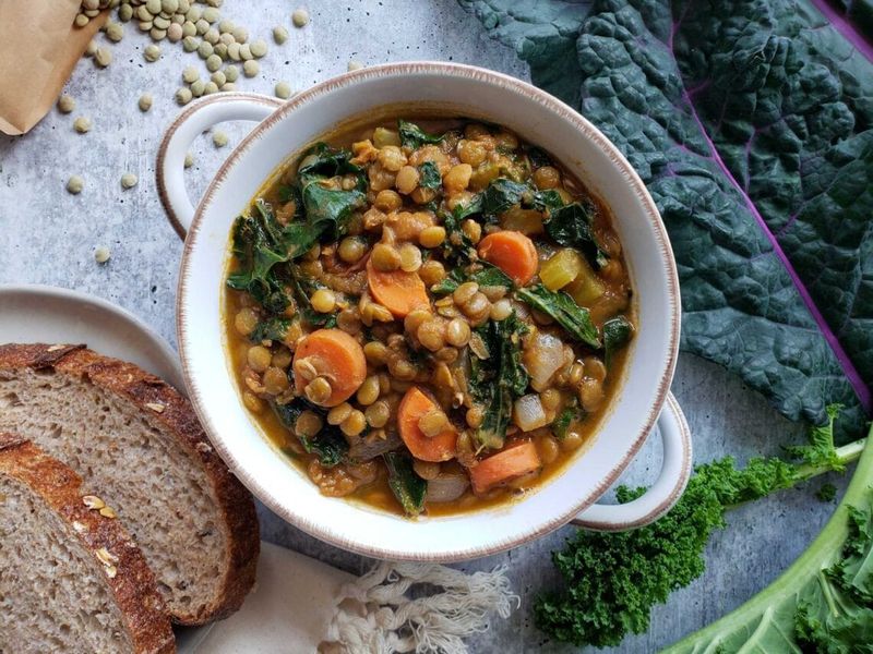 Lentil Soup with Carrots and Kale