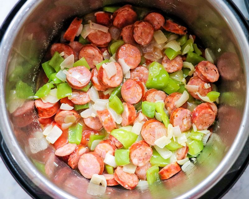 Creamy Cajun Sausage and Peppers