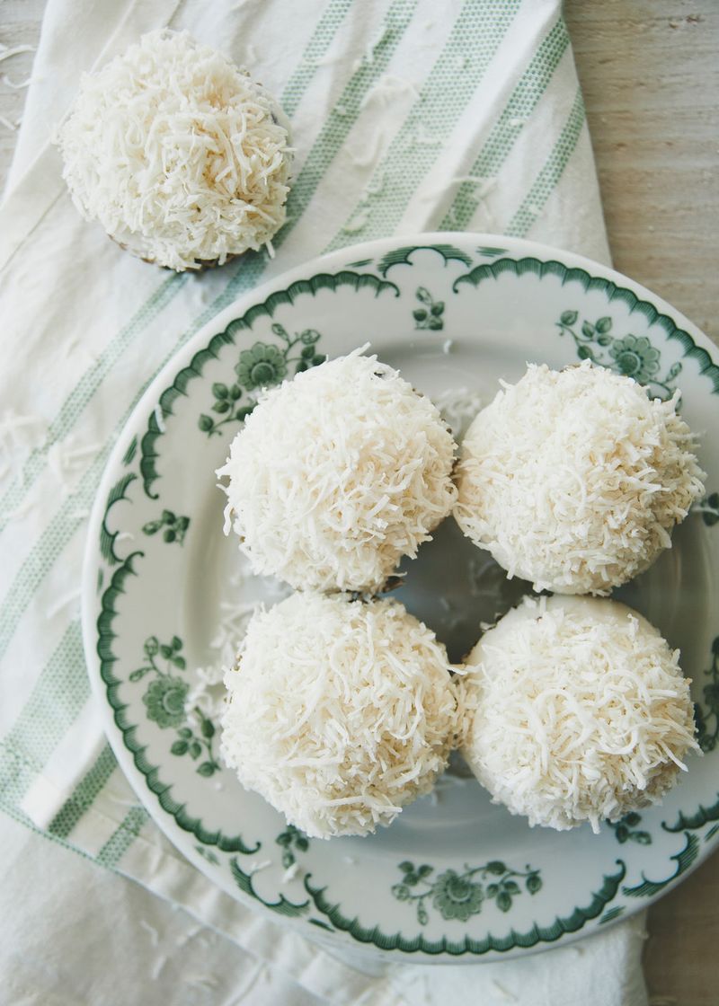 Coconut Snowball Cupcakes