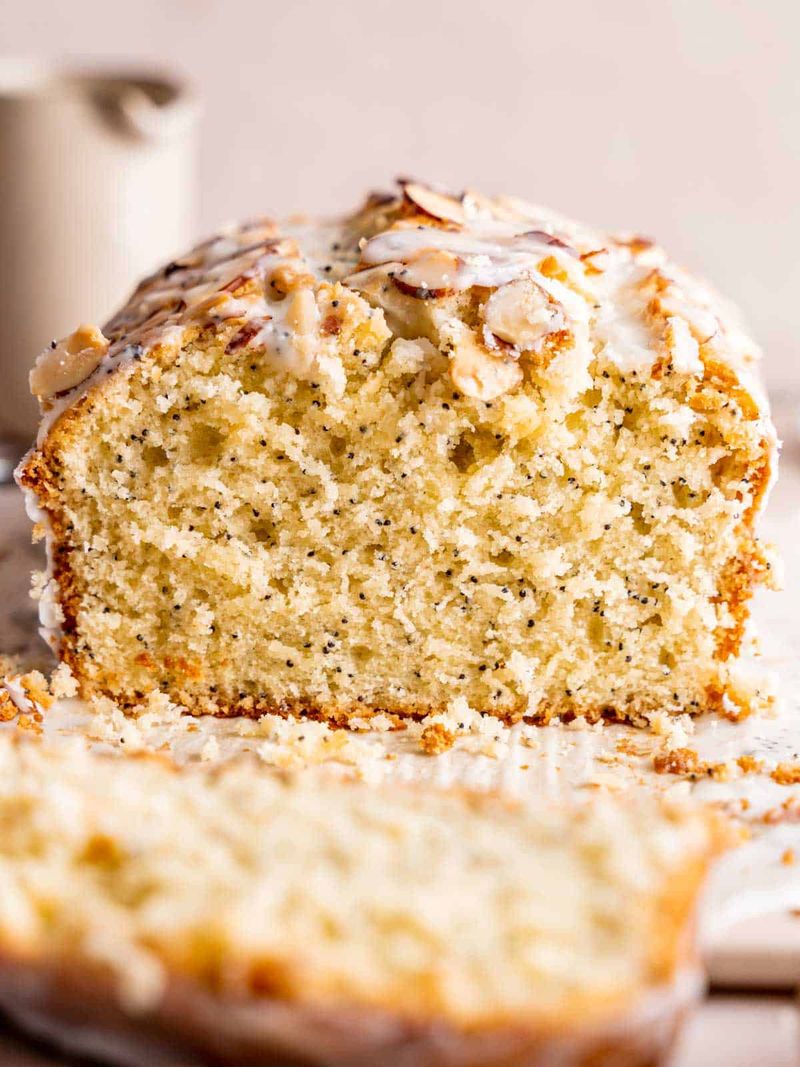 Almond Poppy Seed Loaf with Glaze