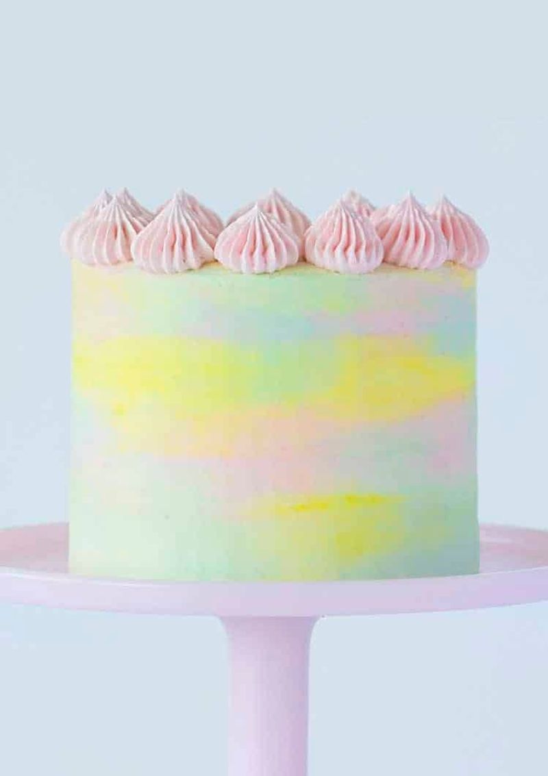 Watercolor Buttercream Cakes