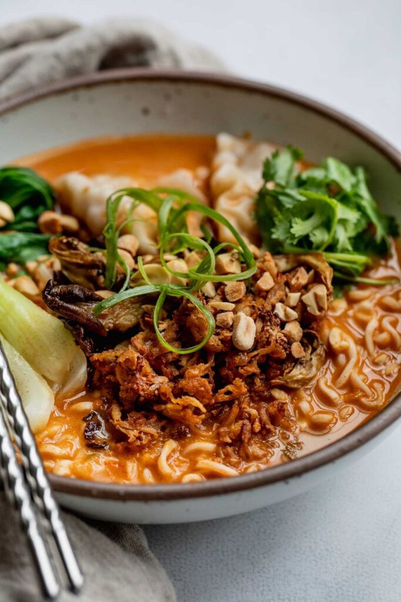 Spicy Peanut Noodle Soup