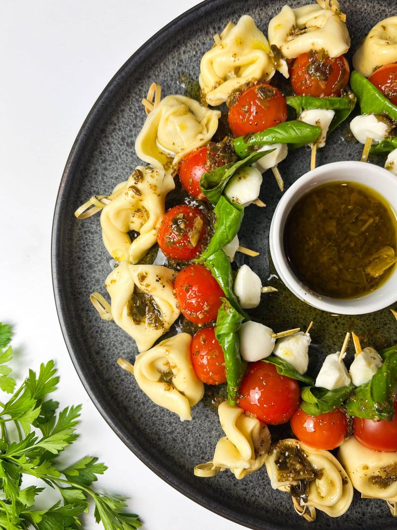 Pesto Tortellini Skewers