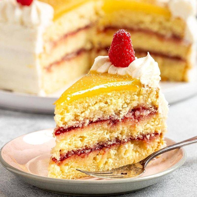 Lemon Raspberry Layer Cake