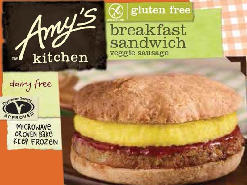 Amy’s Breakfast Sandwich with Veggie Sausage