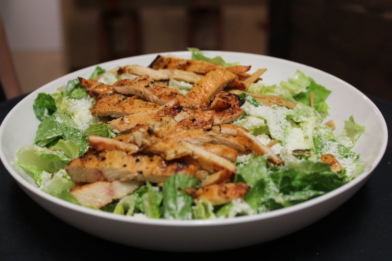 Chicken Caesar Salad (Hold the Croutons, Light Dressing)