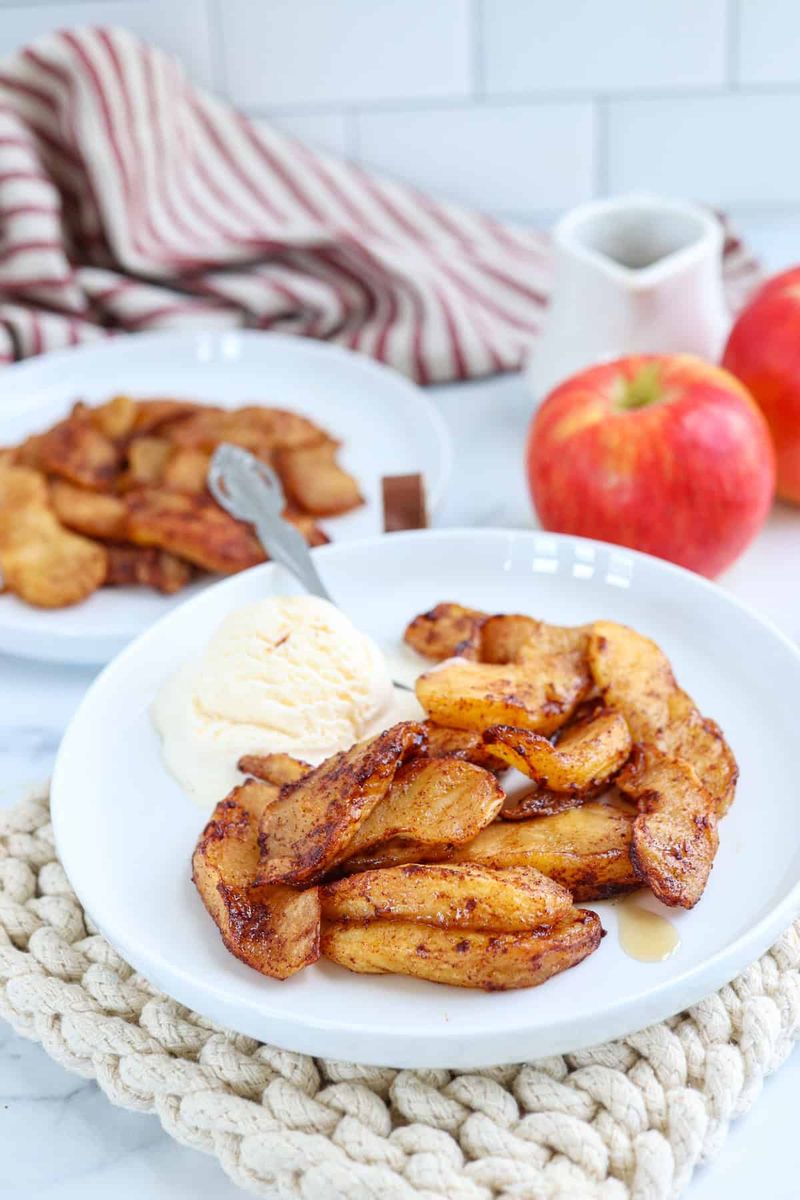 Air Fryer Apple Slices with Cinnamon