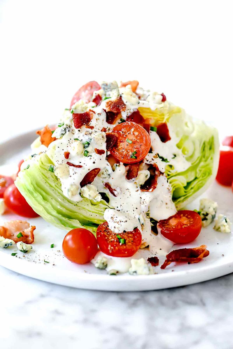 Wedge Salad with Buttermilk Blue Cheese Dressing