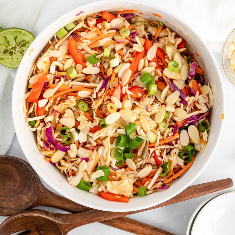 Crunchy Asian Slaw with Sesame Ginger Dressing