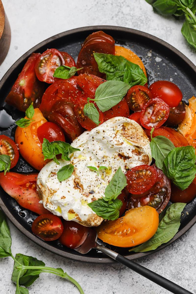 Burrata with Basil Oil