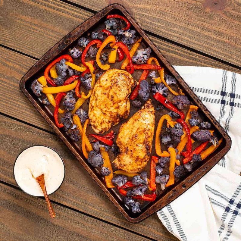 Sheet Pan Harissa Chicken with Roasted Veggies