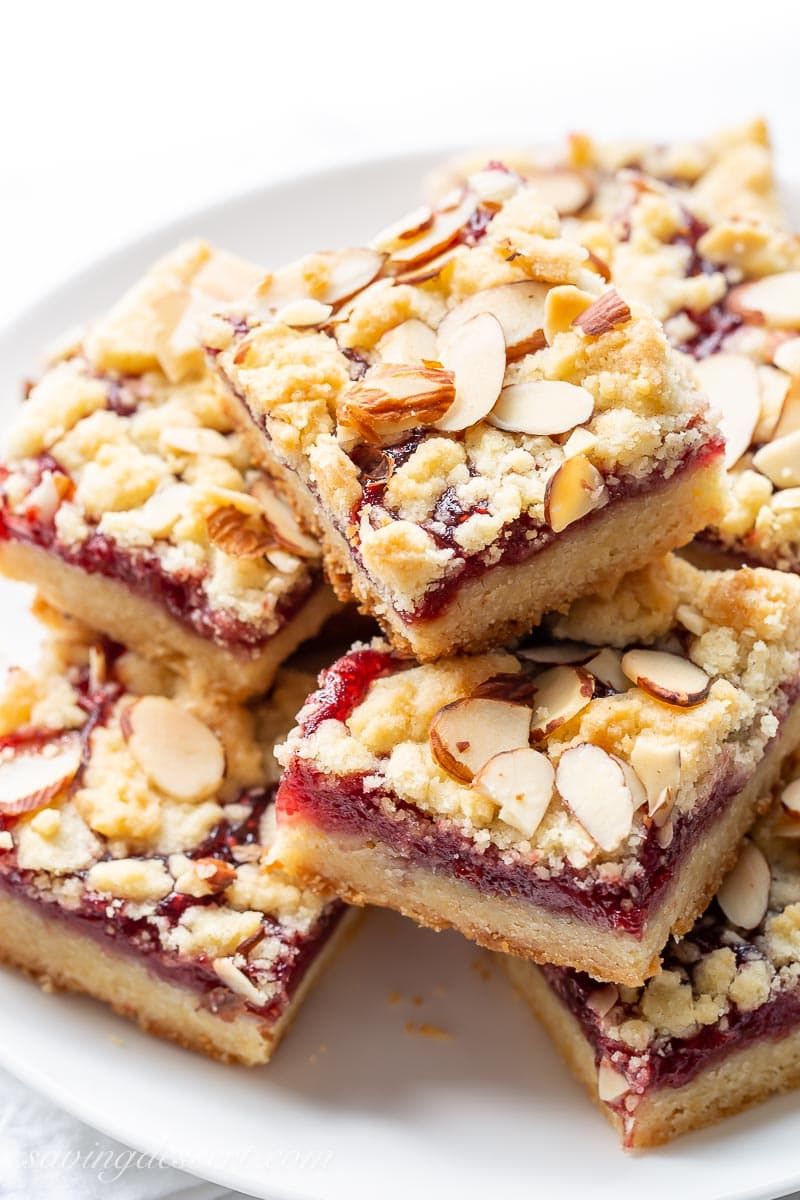 Raspberry Almond Jam Bars