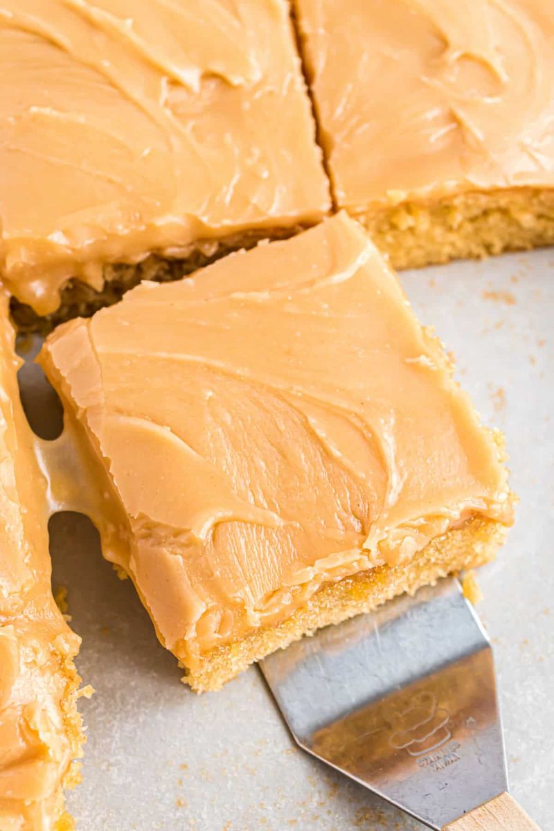 Peanut Butter Sheet Cake with Boiled Icing