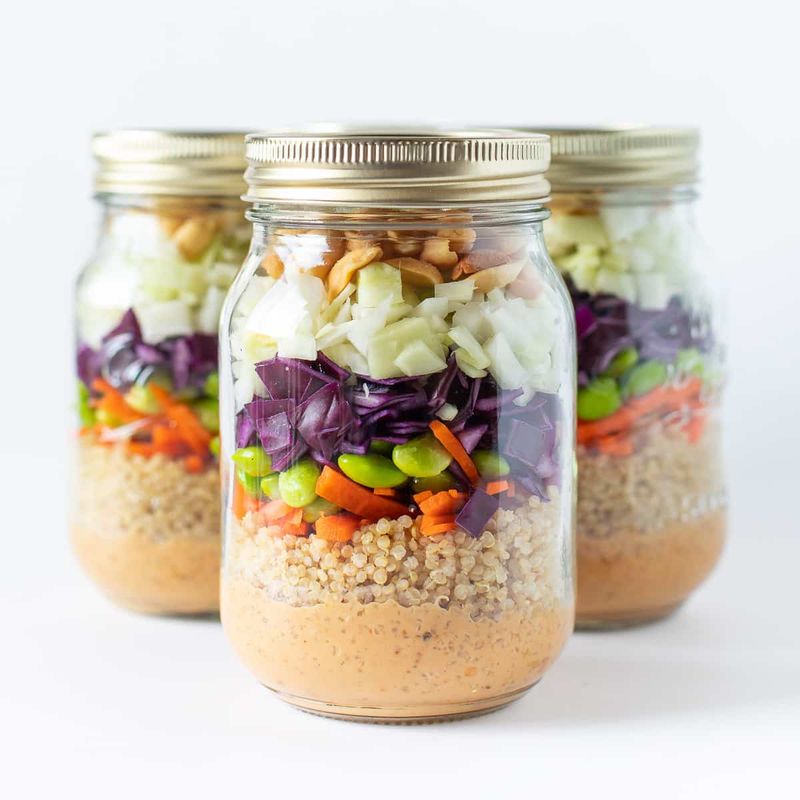 Edamame & Avocado Mason Jar Salad