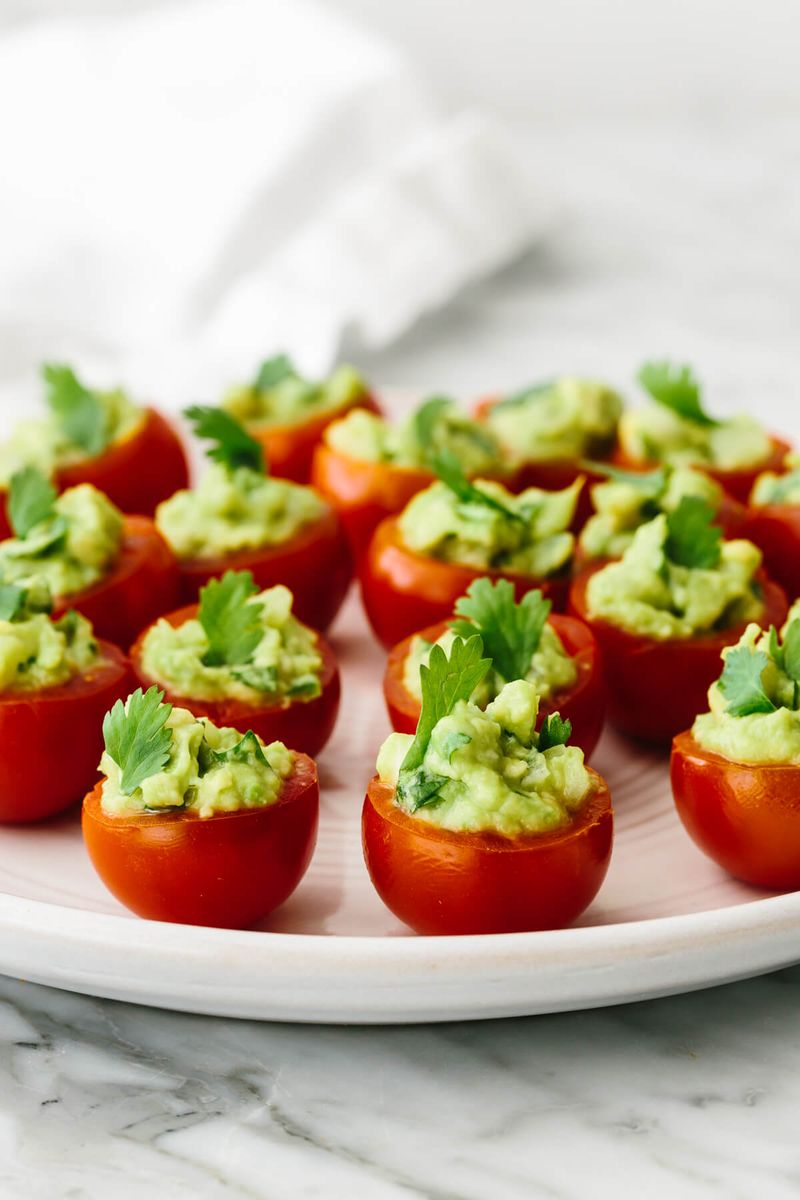 Guacamole-Stuffed Cherry Tomatoes