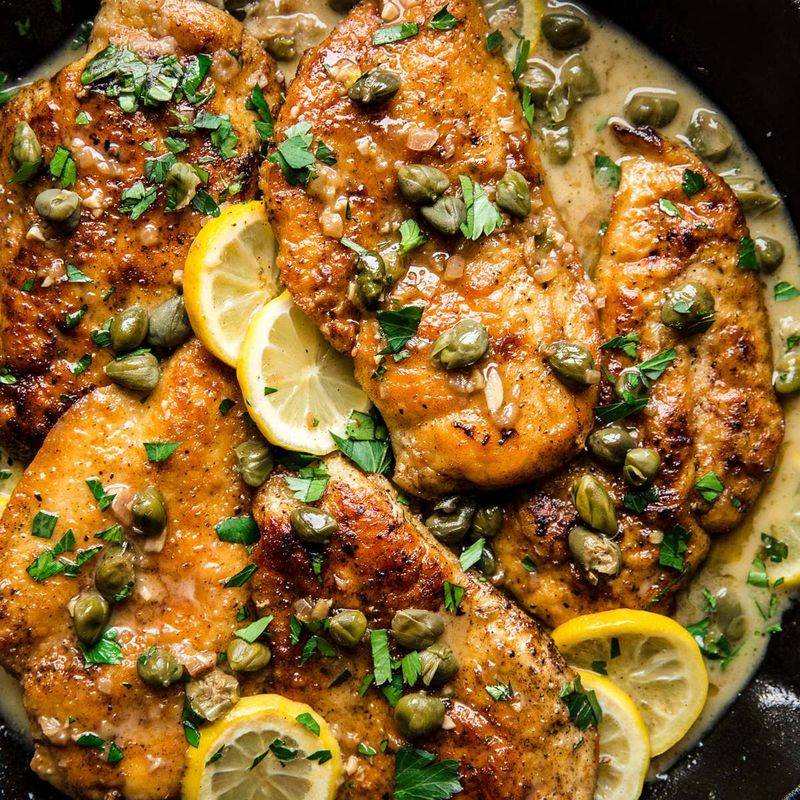 Chicken Piccata with Roasted Broccolini