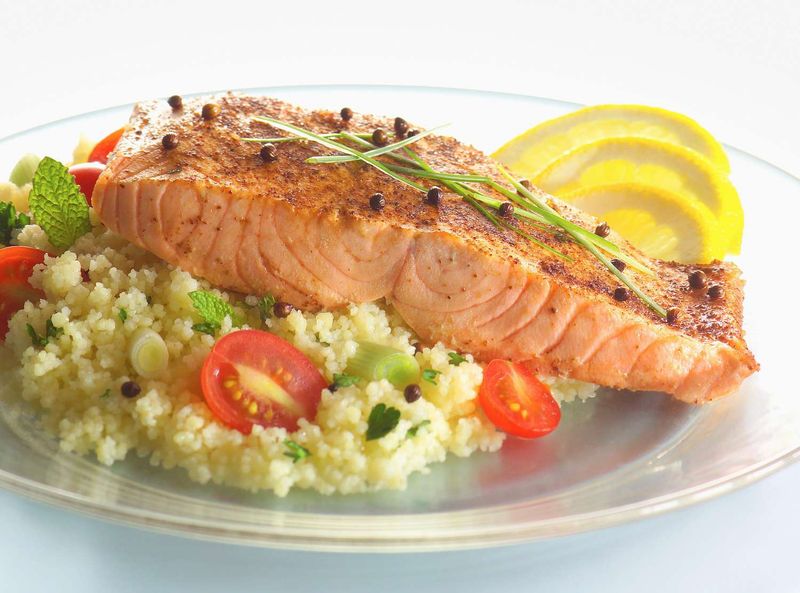 Lemon-Dill Salmon with Herbed Couscous