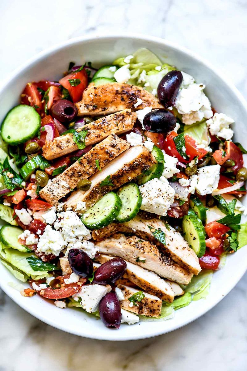 Greek Salad with Grilled Chicken