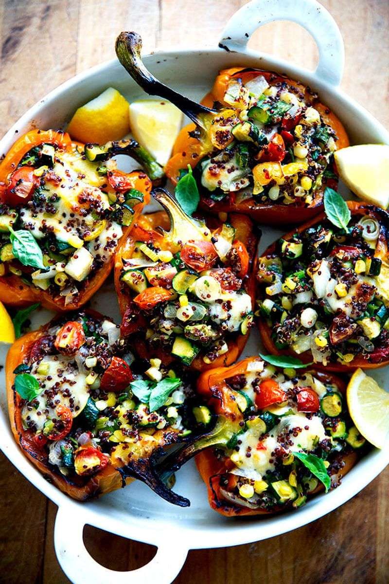 Veggie-Stuffed Bell Peppers