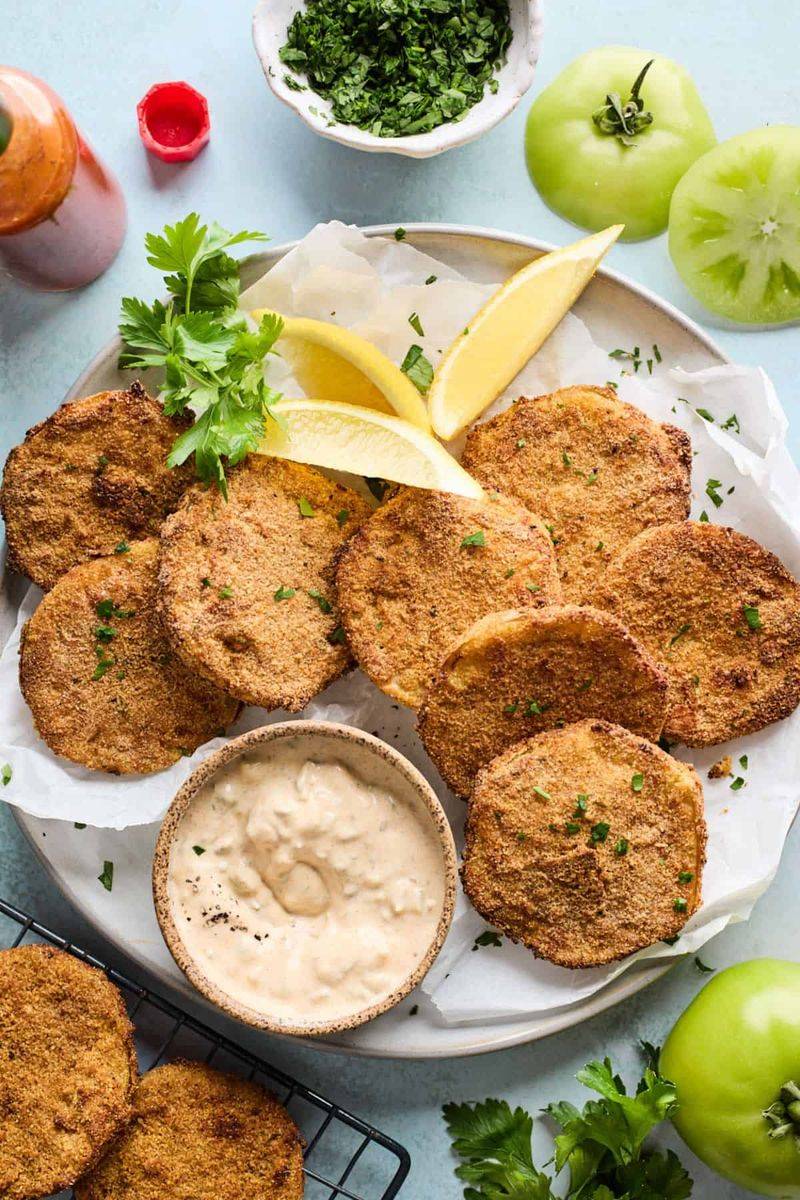 Air-Fried Green Tomatoes