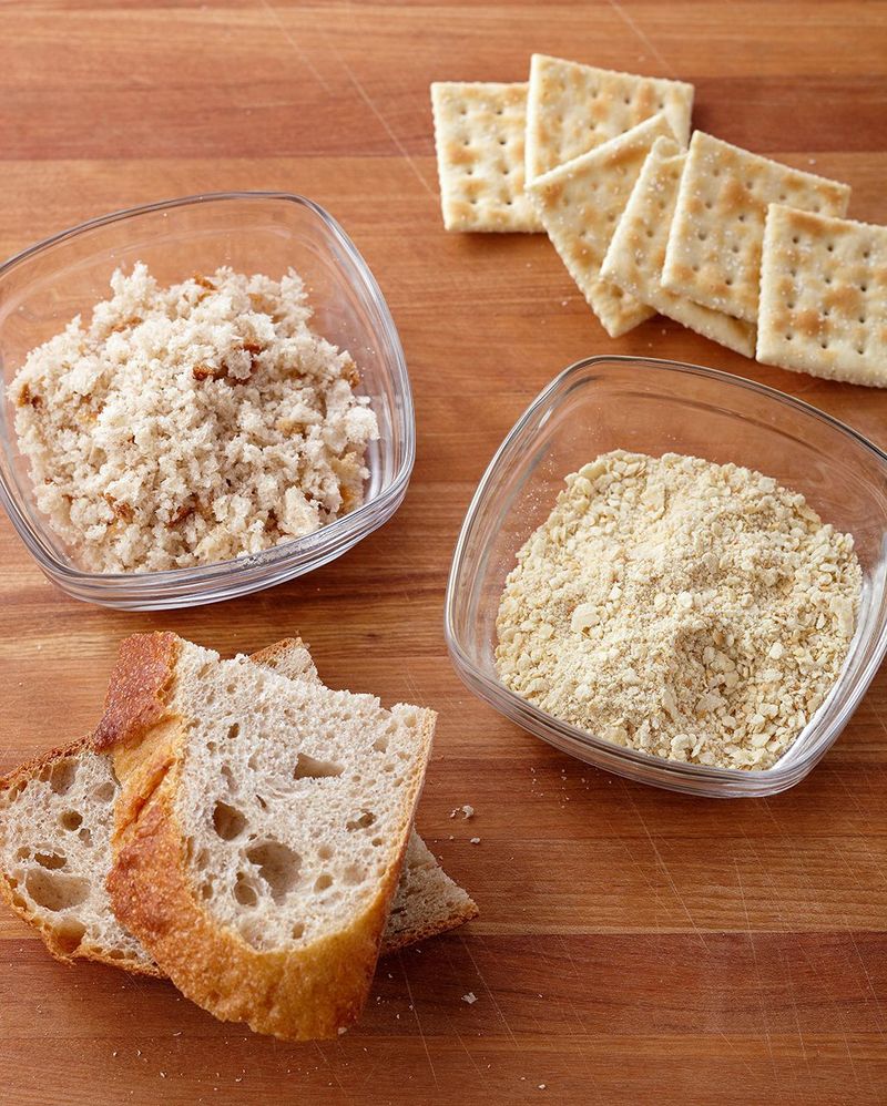 Using Wet Breadcrumbs or Old Crumbs