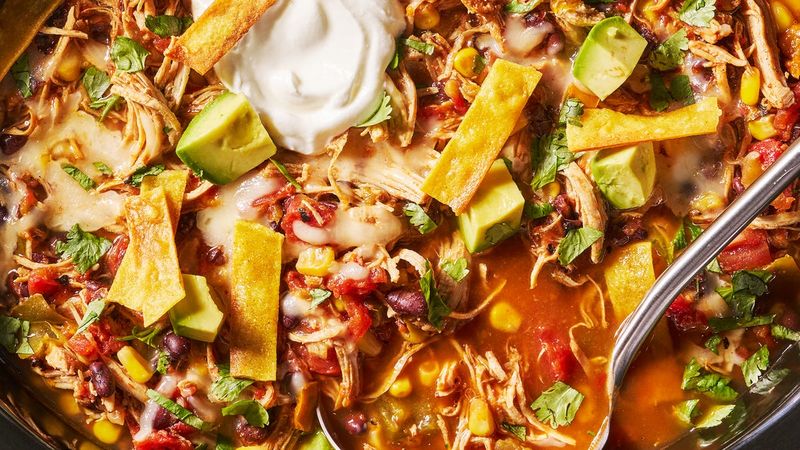Slow Cooker Chicken Tortilla Soup
