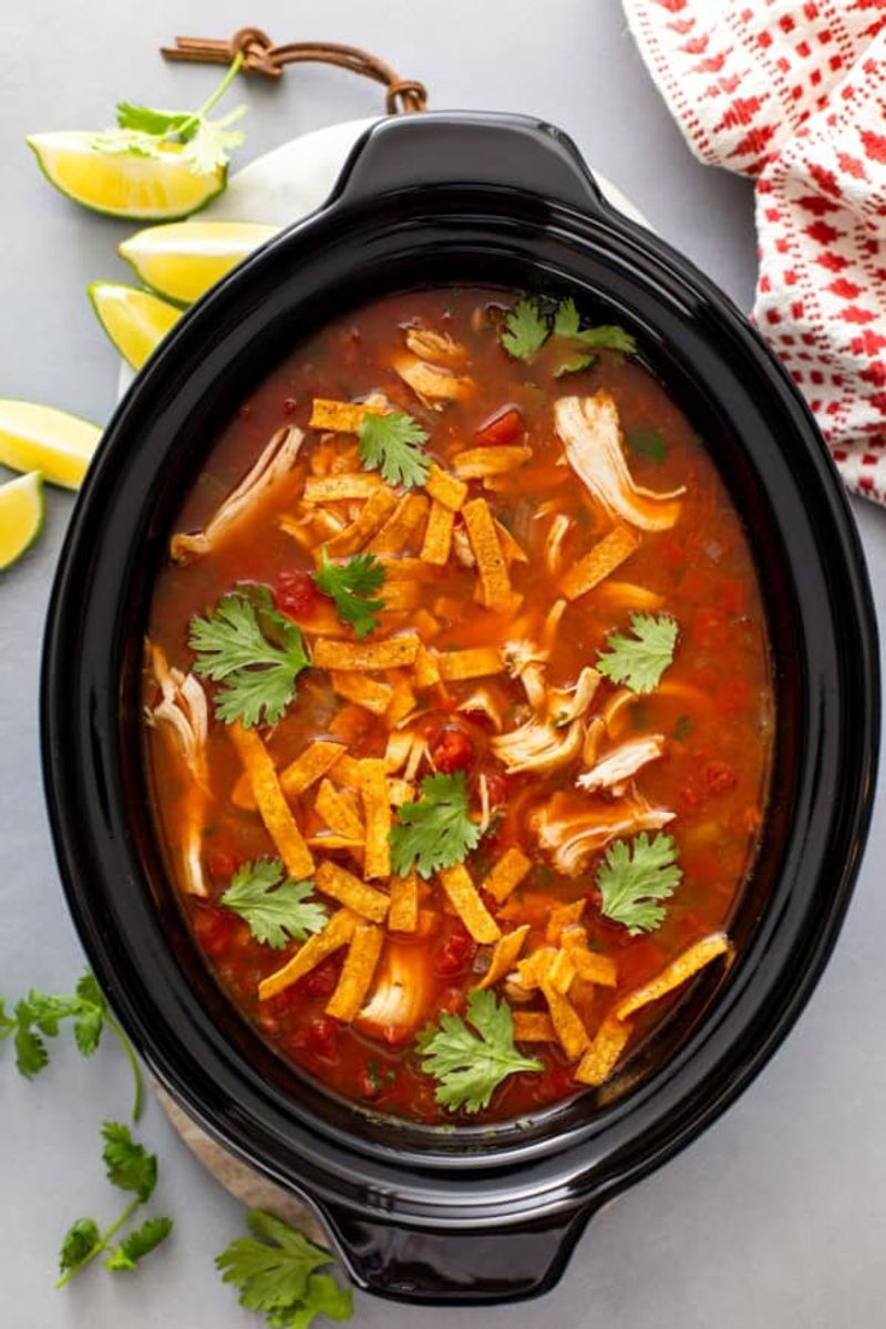 Slow Cooker Chicken Tortilla Soup