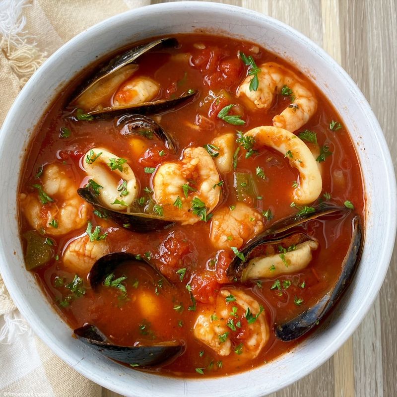 Slow Cooker Seafood Stew (Add Fish at the End)