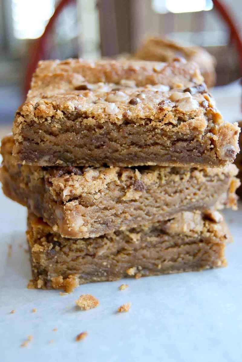 Peanut Butter Blondies (Overbaked Versions)
