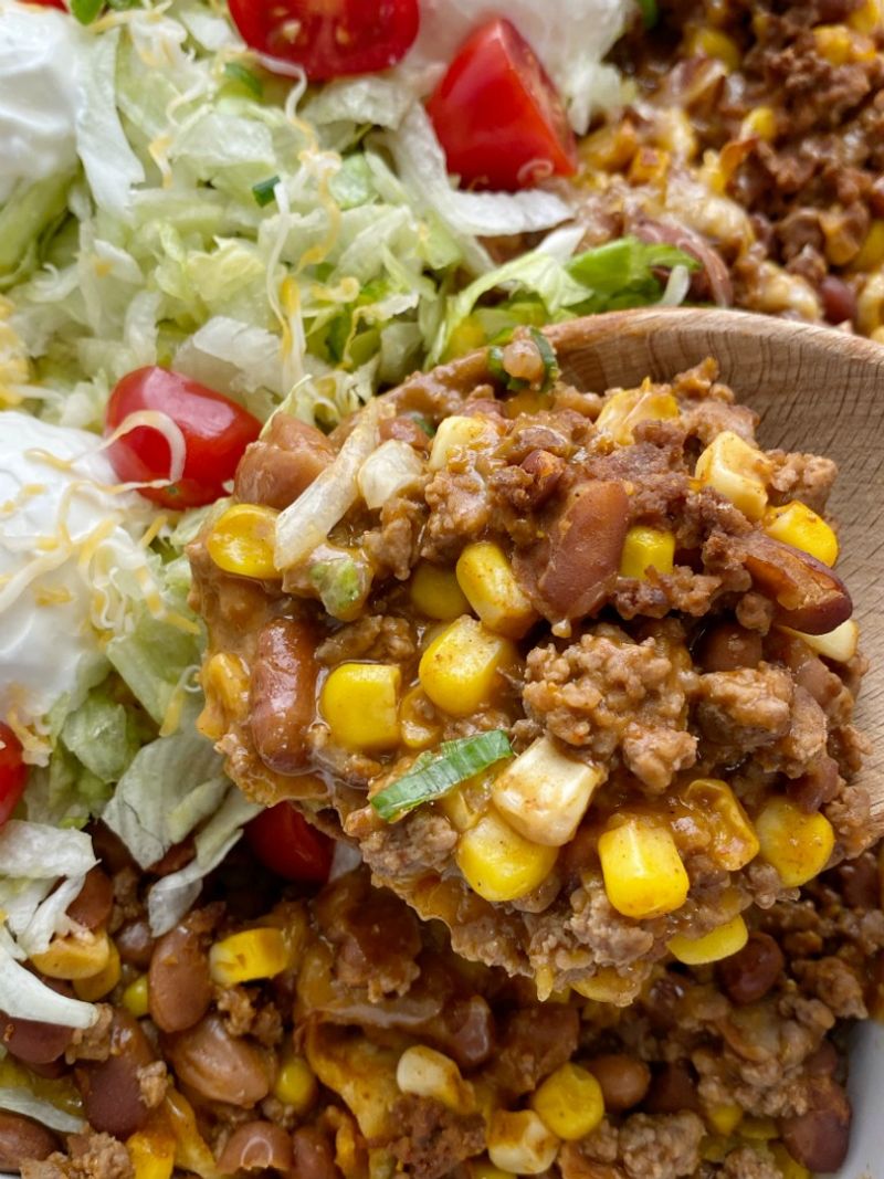 “Taco Casserole” with Canned Everything