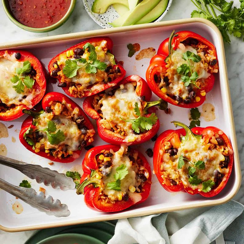 Veggie-Stuffed Bell Peppers
