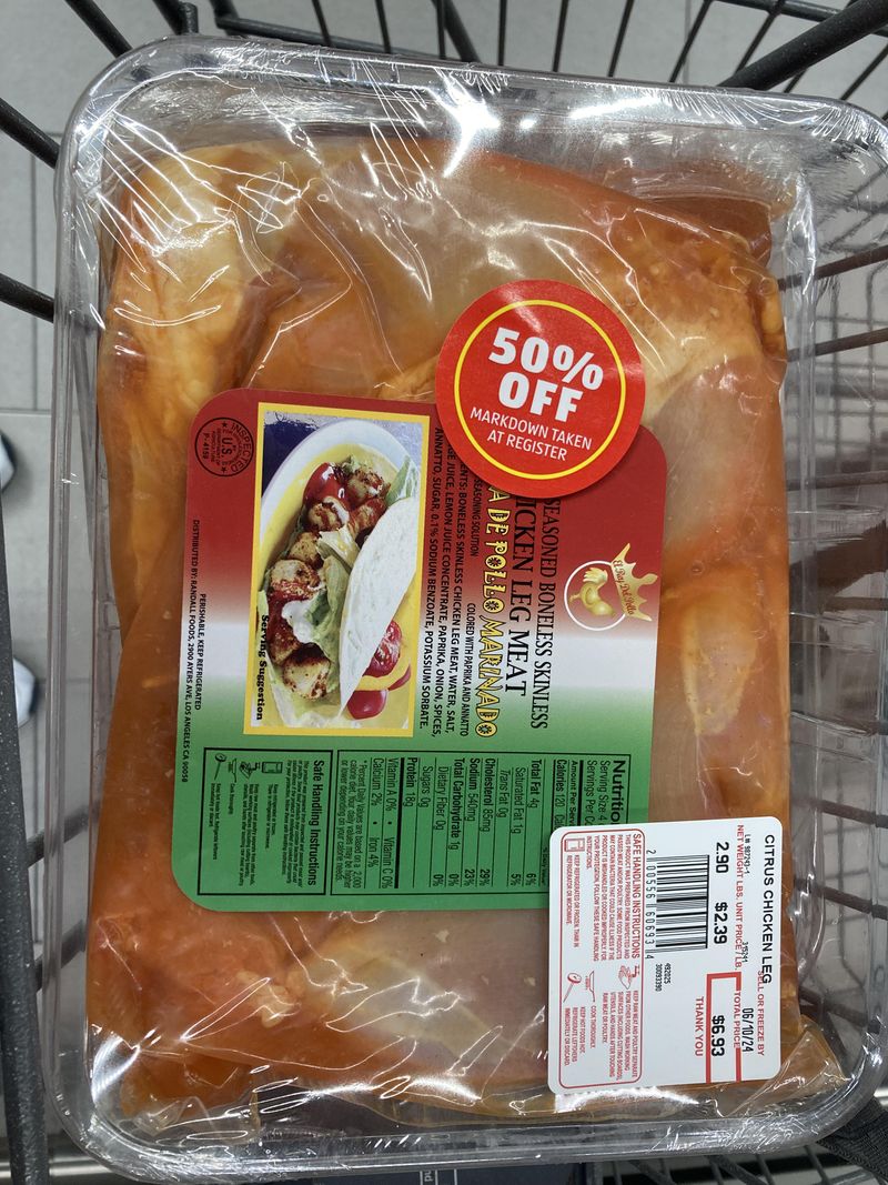 Meat Gets Marked Down in the Mornings