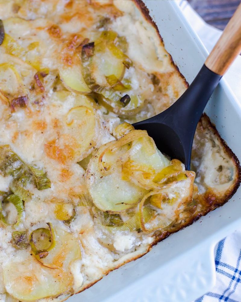 Scalloped Potatoes with Leeks