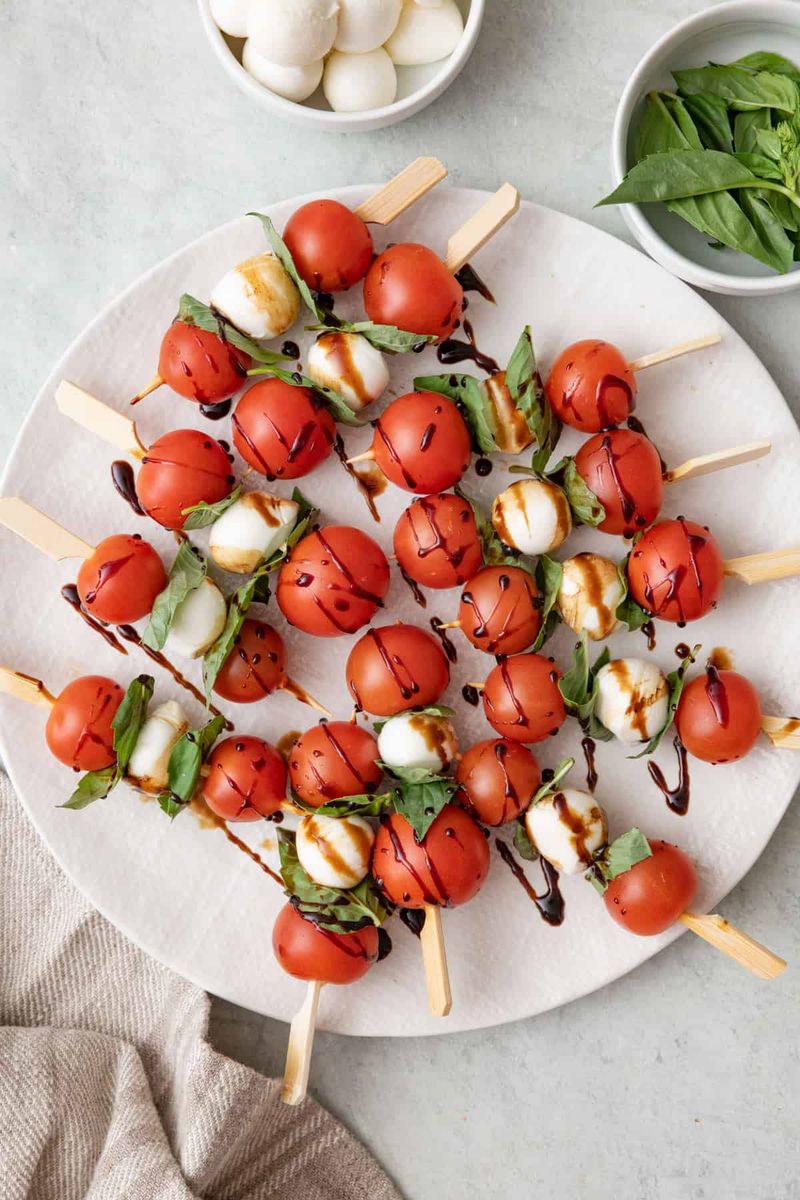 Mini Caprese Skewers with Peeps