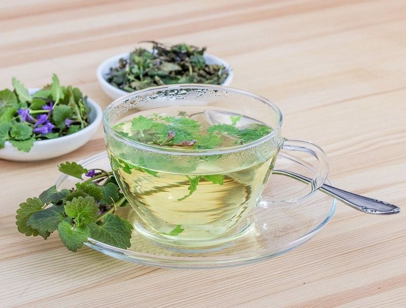 Unsweetened Herbal Tea or Sparkling Water with Lemon