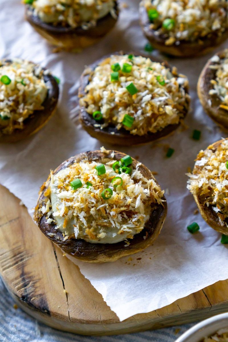 Baked Blue Cheese Mushrooms