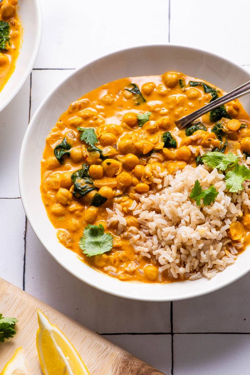 Chickpea and Spinach Curry
