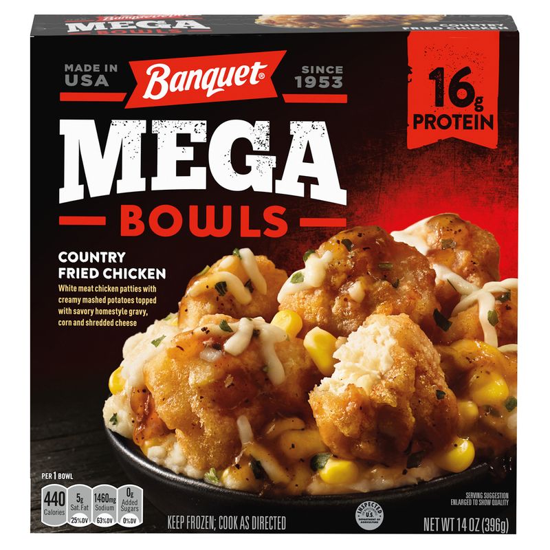 Banquet Mega Bowls (Chicken Fried Beef Steak or Buffalo Chicken)