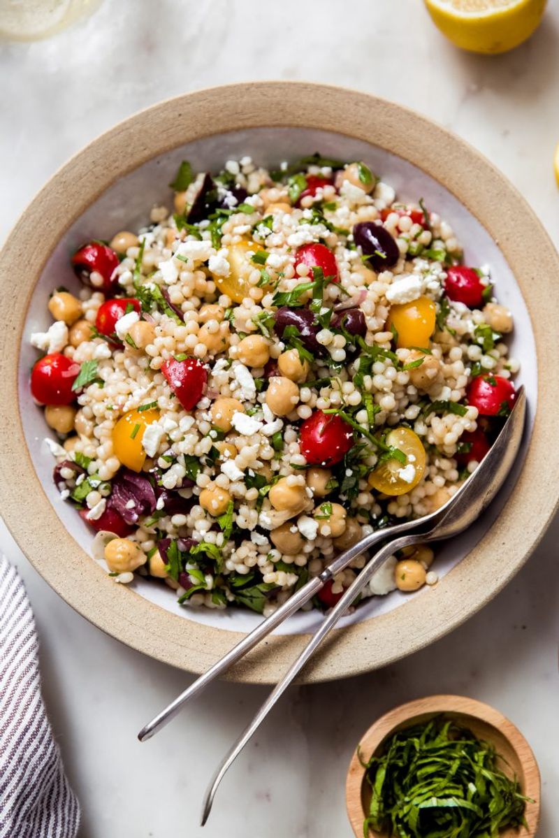Lemon Herb Couscous with Chickpeas