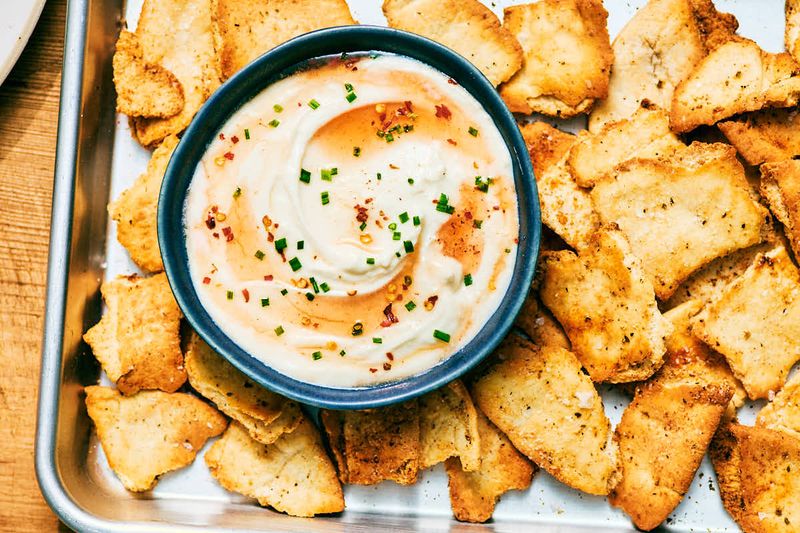 Whipped Feta with Warm Pita Chips