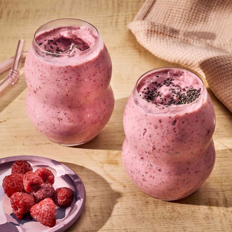 Strawberry Basil Smoothie with Olive Oil Cake