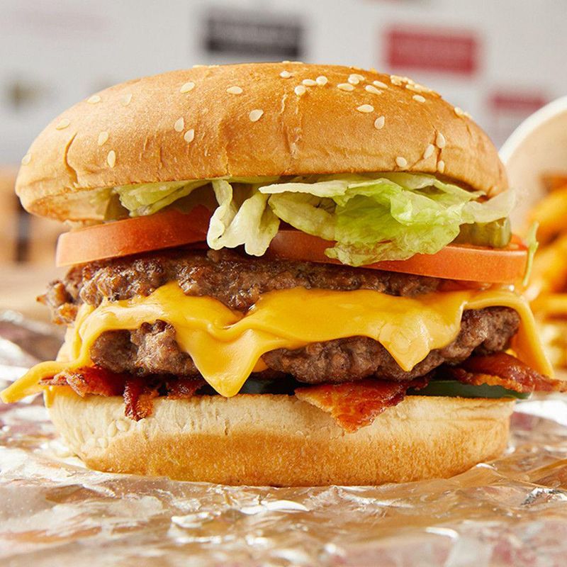 Five Guys Bacon Cheeseburger