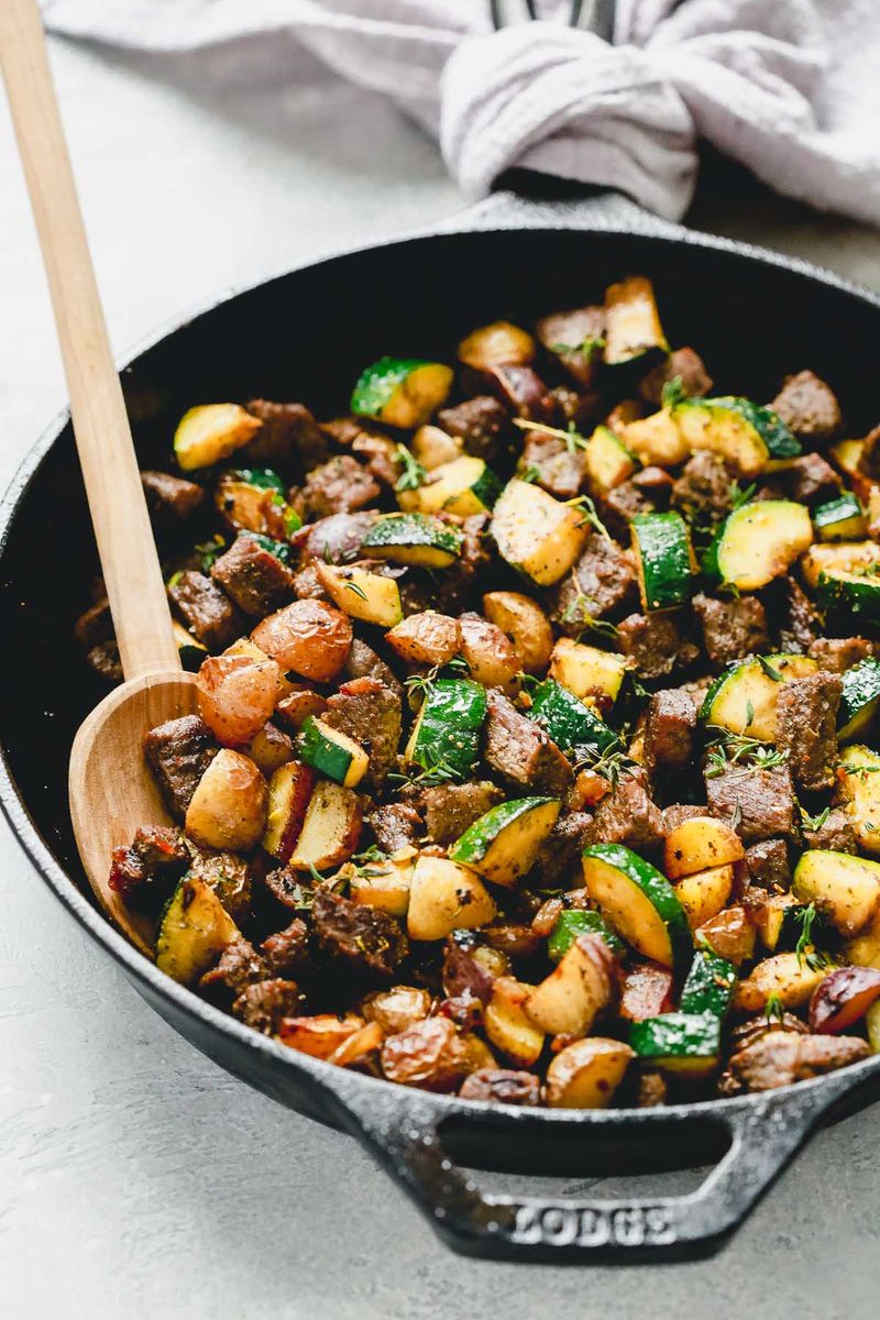 One-Pan Beef and Zucchini Skillet