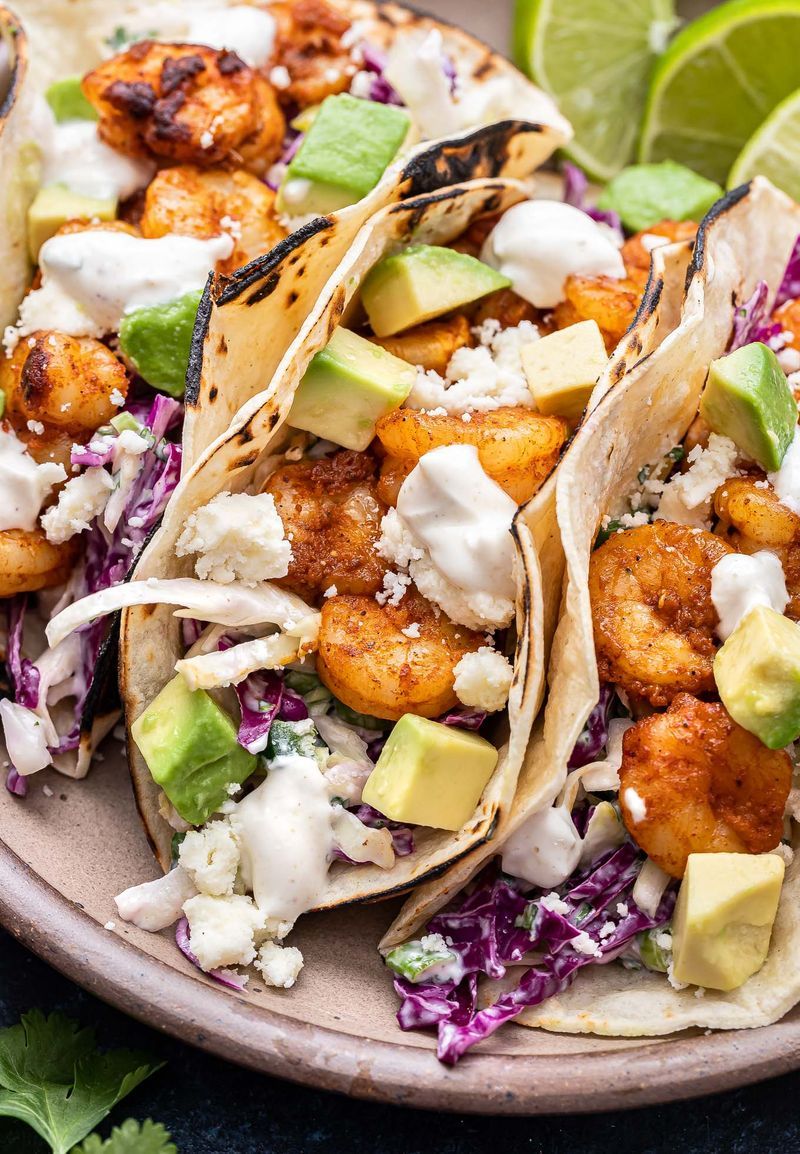 Shrimp Tacos with Cabbage Slaw