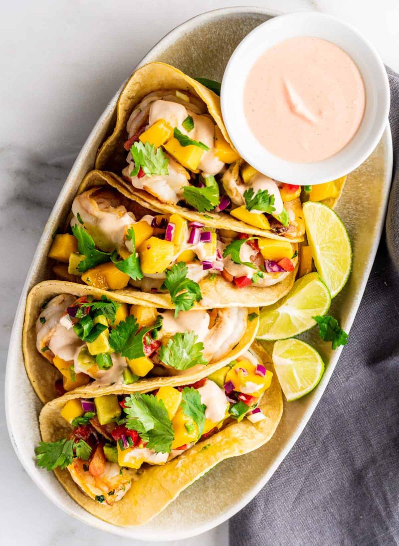 Shrimp Tacos with Mango Salsa