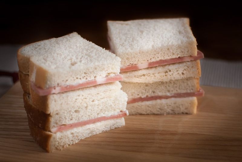 Bologna Sandwiches on White Bread