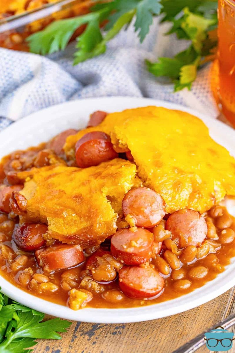 Hot Dog and Baked Bean Casserole
