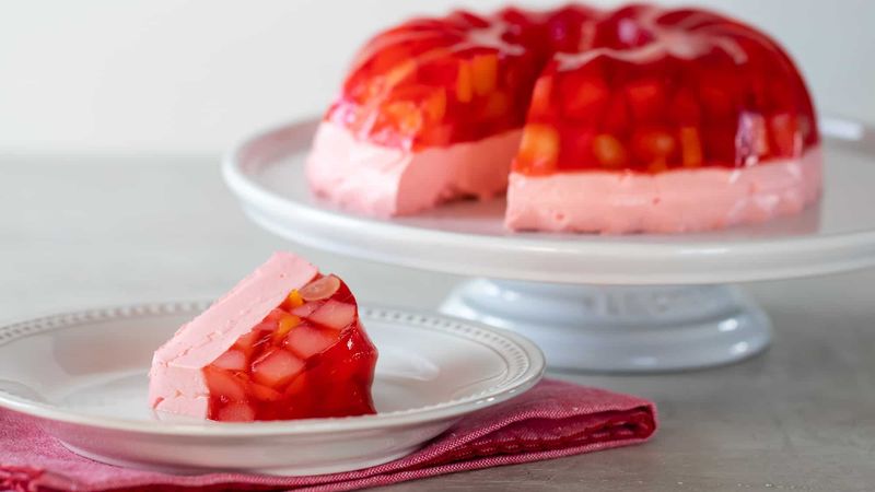 Jell-O Mold with Suspended Fruit or Veggies