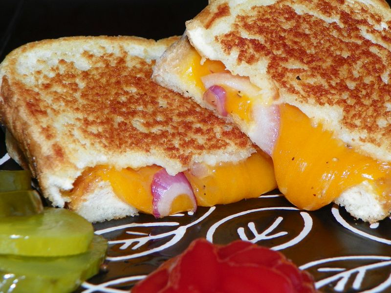 Toasted Cheese and Onion Sandwich