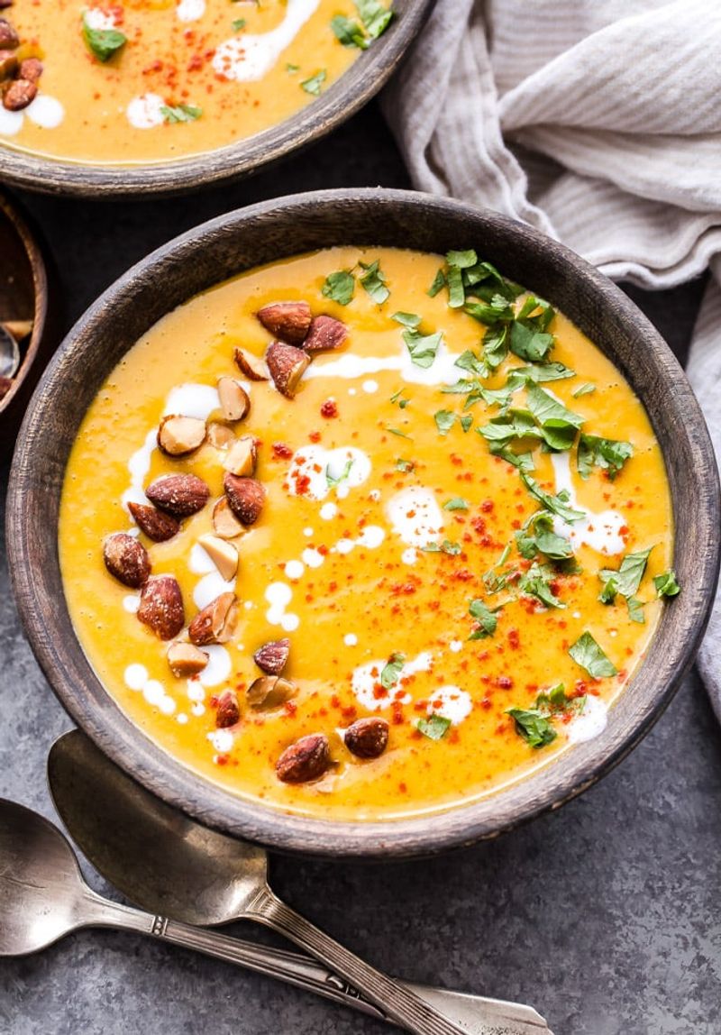 Lentil and Veggie Soup with a Side of Plain Greek Yogurt